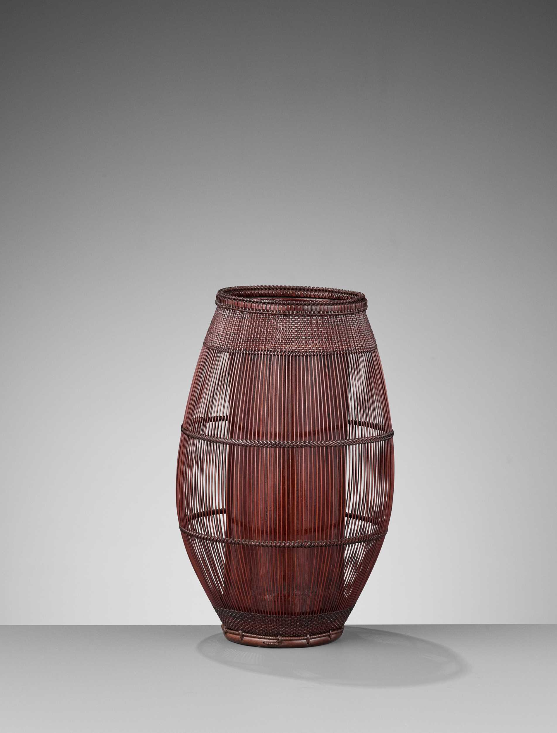 Lot 177 - MAEDA CHIKUBOSAI II: A BAMBOO HANAKAGO (FLOWER BASKET)