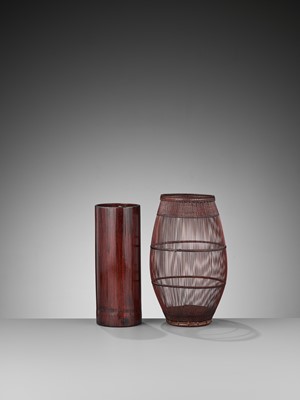 Lot 177 - MAEDA CHIKUBOSAI II: A BAMBOO HANAKAGO (FLOWER BASKET)